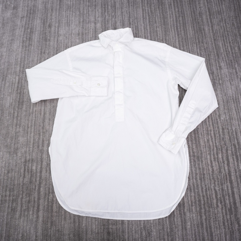 Polo Ralph Lauren Popover Shirt Womens 0 White Excellent Cotton High Low Tunic